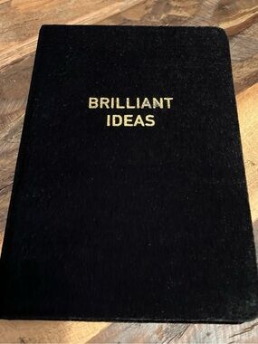 VELVET LINED BLANK JOURNAL - BRILLIANT IDEAS